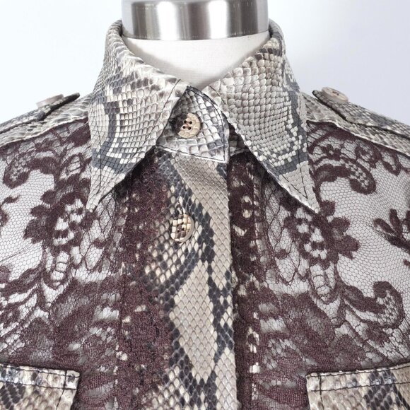Dolce&Gabbana 42 US 6 python lace blouse jacket dress Sp 2005 snakeskin - Picture 5 of 16